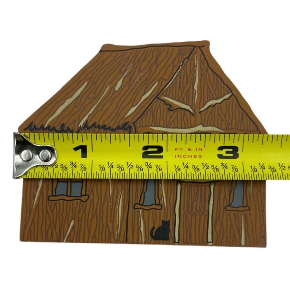 Three Little Pigs Wood Shelf Sitters The Cats Meow Village 1997 Vintage -Retired - Picture 15 of 16